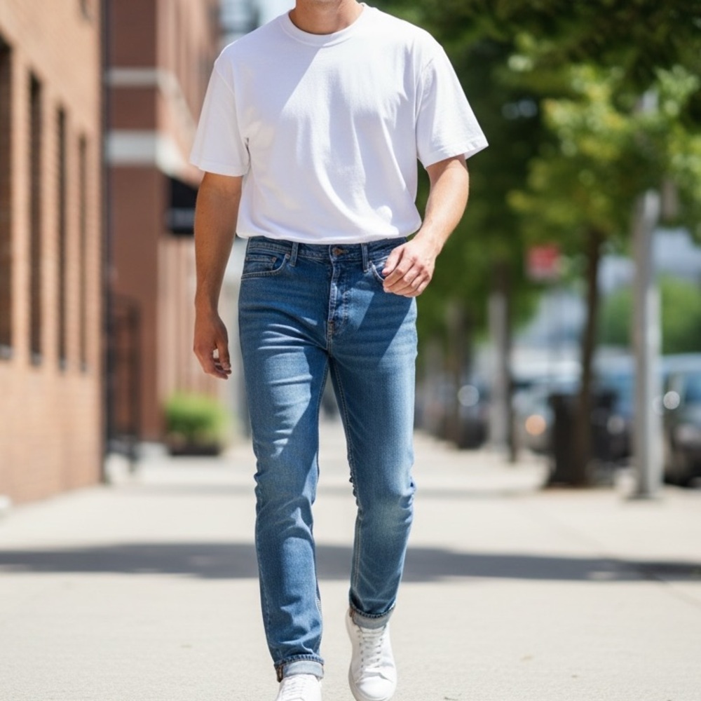 Everlane Men's Straight Jeans in Blue